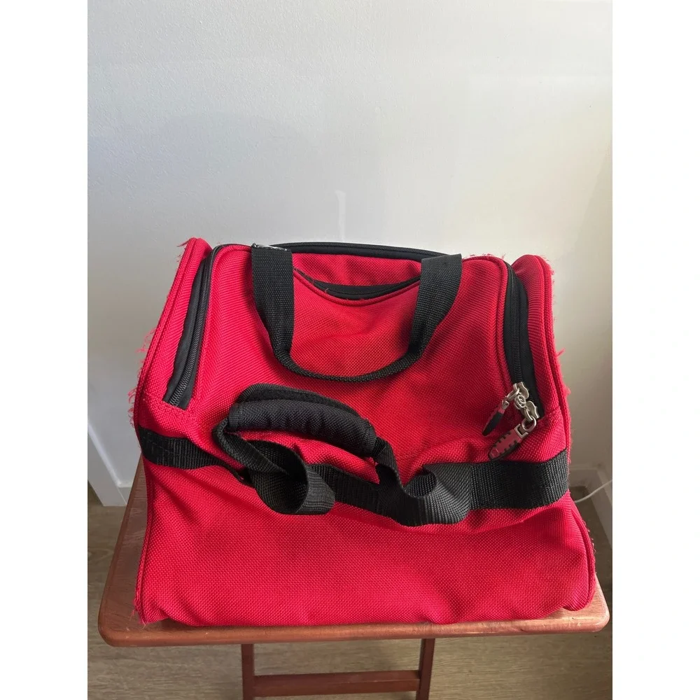 Delsey Red Duffel Bag Unisex